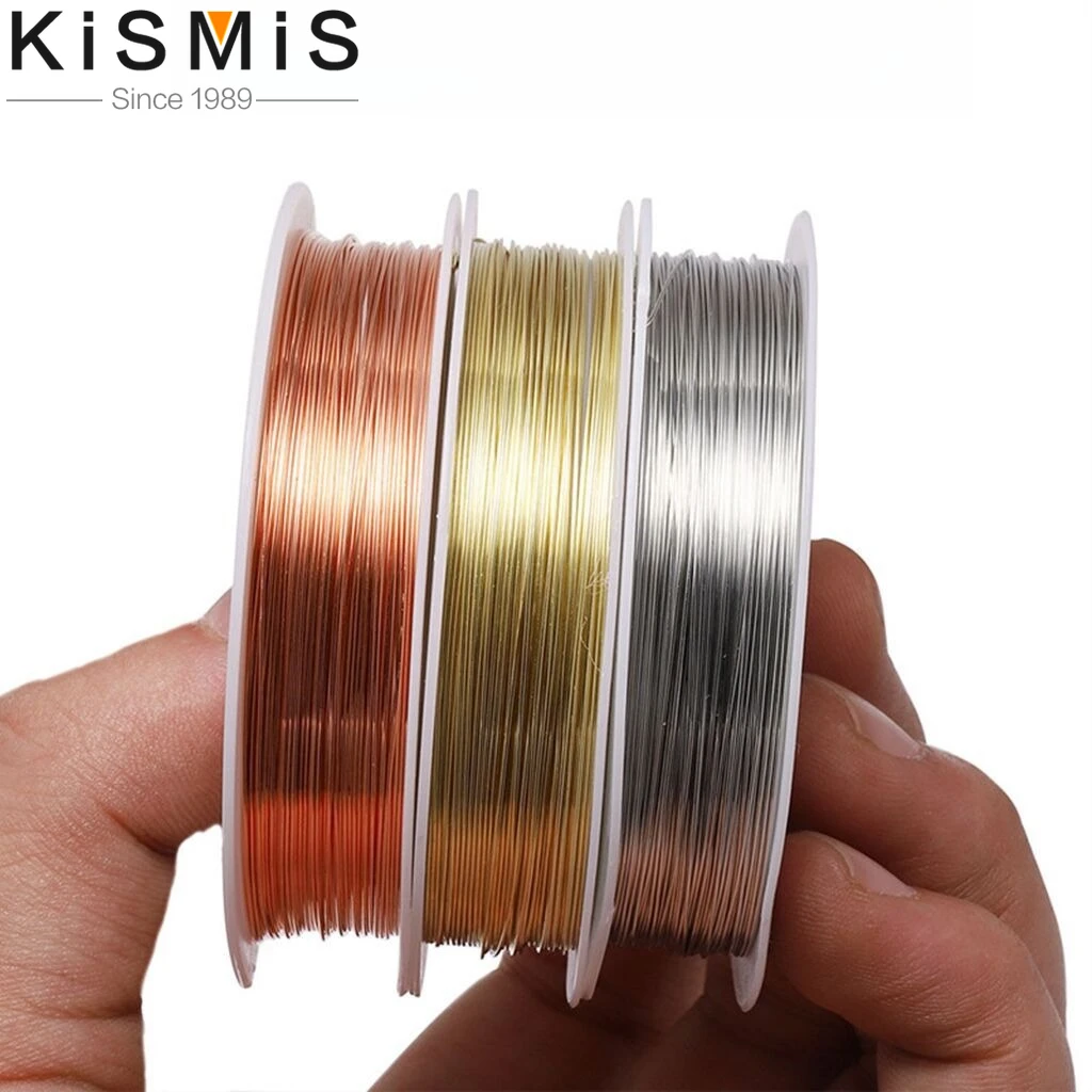 Fashion Jewelry Making Supplies DIY Craft Accessories Beaded Wire for Copper Silver Gold Metal Covered Beads Findings