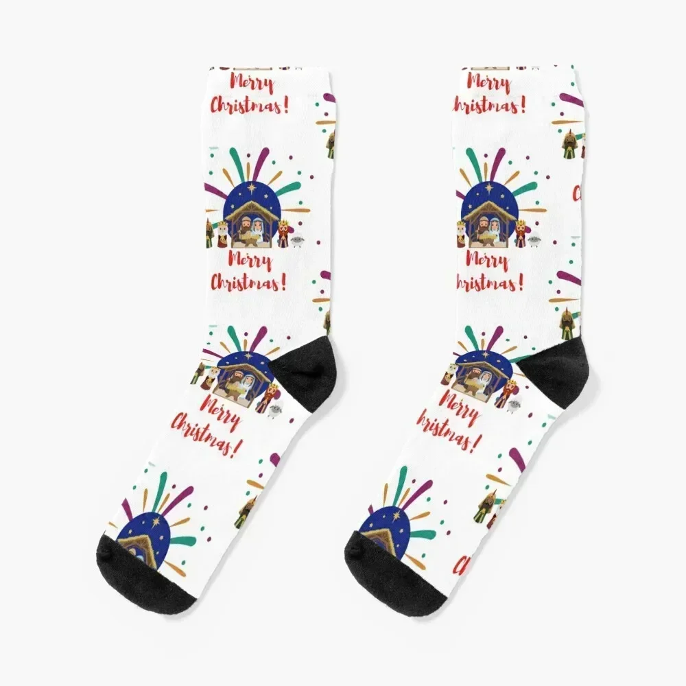 

Merry Christmas,xmas,three Kings,christian, Jesus, Mary, Josef Socks designer soccer anti-slip Men's Socks Women's
