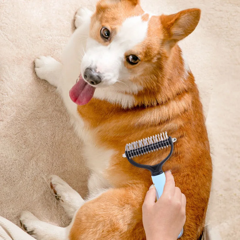 2/1PC Pet Double-Sided Comb Dog Cat Hair Removal Floating Hair Beauty Pet Dog Cleaning Trimming Brush matted Long Hair Curly Pet