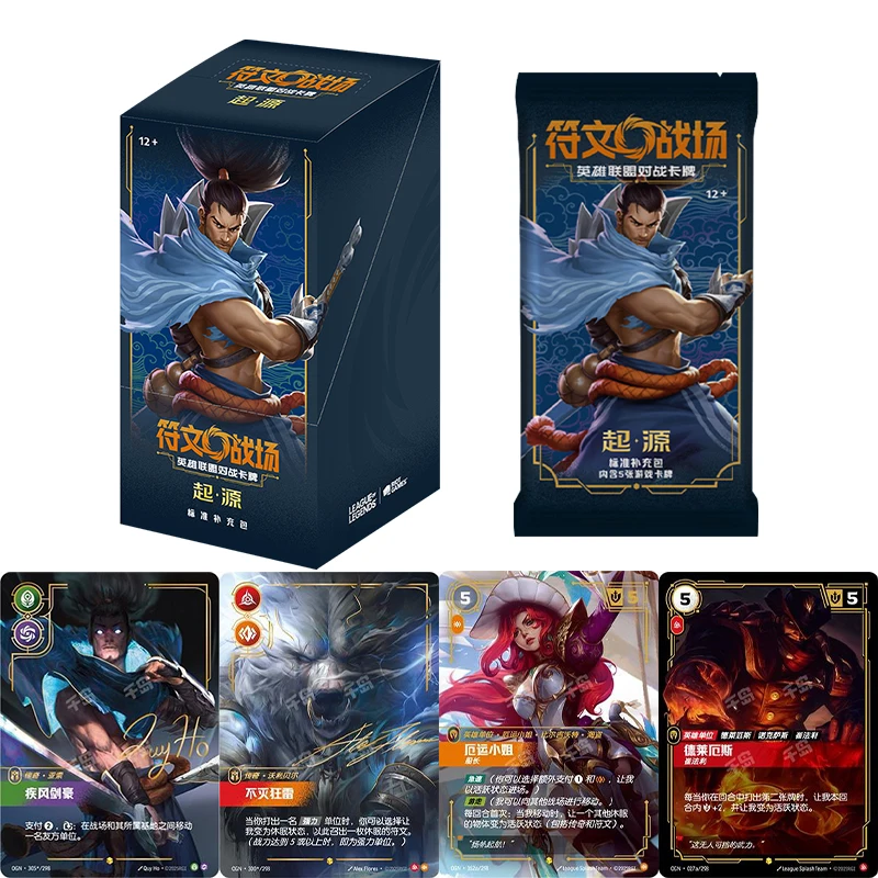 

Genuine Riftbound Card Hero of Origins Supplement Pack LOL League of Legends Trading Battle Collectible Cards Game Toys Gifts