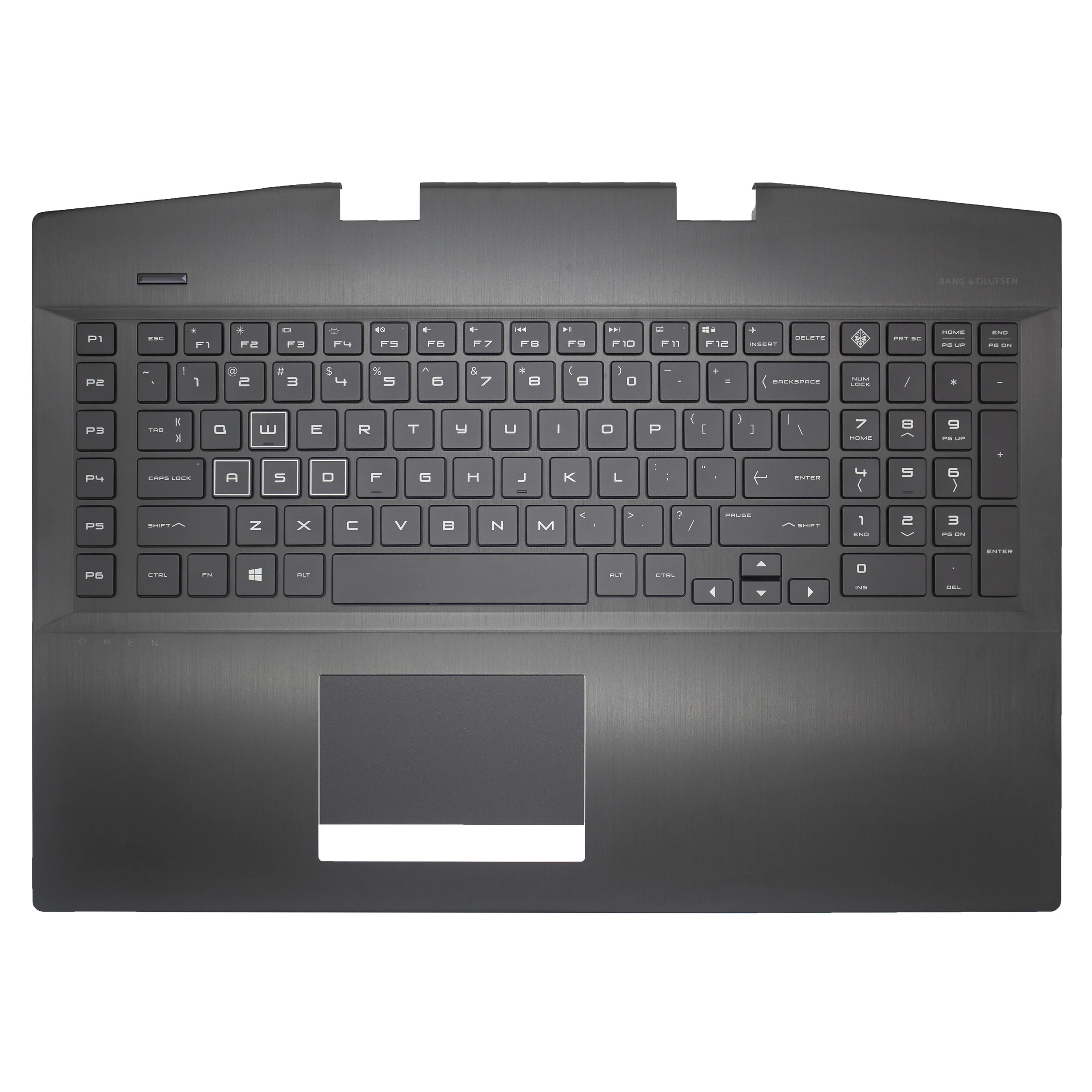 Keyboard baru asli untuk HP OMEN 5Plus 17-cb TPN-C144 Laptop Palmrest casing atas penutup Keyboard Backlit atas pengganti L61636-001