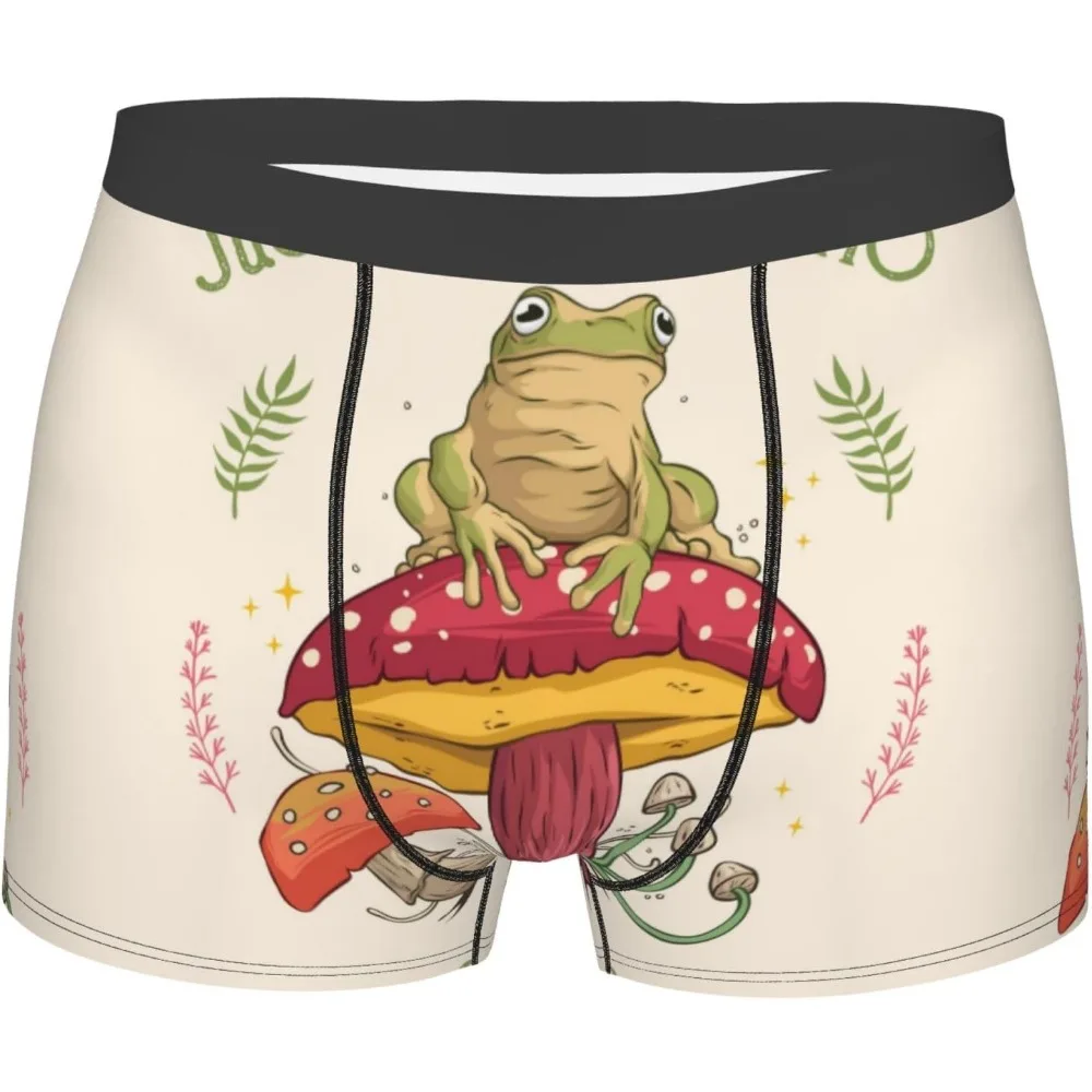 

Boxer Underwear for Men, Fungal Frog Design, Soft, Breathable, Antibacterial, Lover, Child,