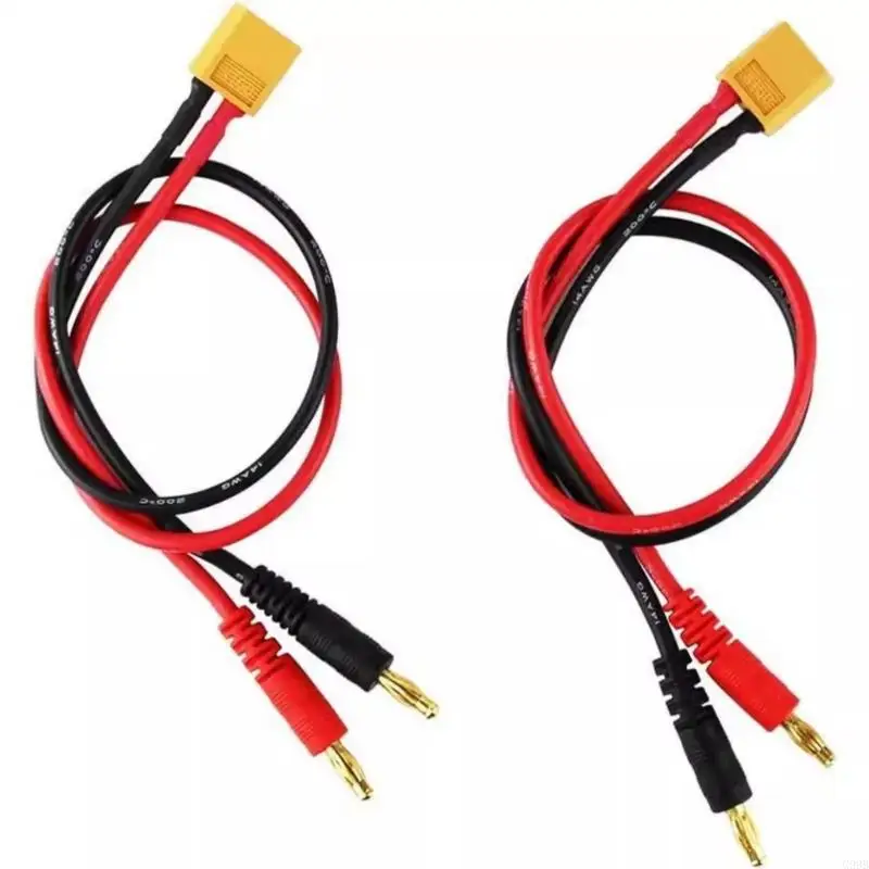 

G99B 14AWG Silicone Charging Cable XT60 To 4mm Bullets Connectors 30cm Length For Car Models And Hobbys DIY Projects
