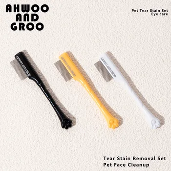 Huisdier Gezichtsreiniging Kam Set Verwijdert Traanvlekken Oogpoep Kat Poot Kam Hond Haar Reparatie Schaar Kat Haar Kam huisdier Schone Benodigdheden