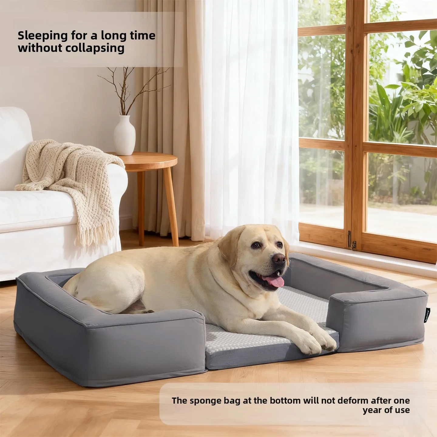 Pet Sofa Bed Washable Orthopedic for Large Dogs Spine Protection Non Collapse All Season Use