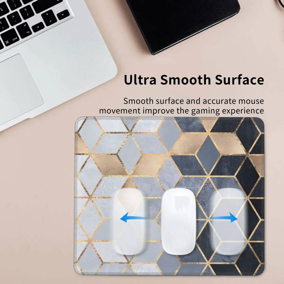 

Мягкий синий коврик для мыши с градиентными кубиками, компьютерная клавиатура, коврик для мыши, игровой коврик для ноутбука, офисные аксессуары, настольные коврики