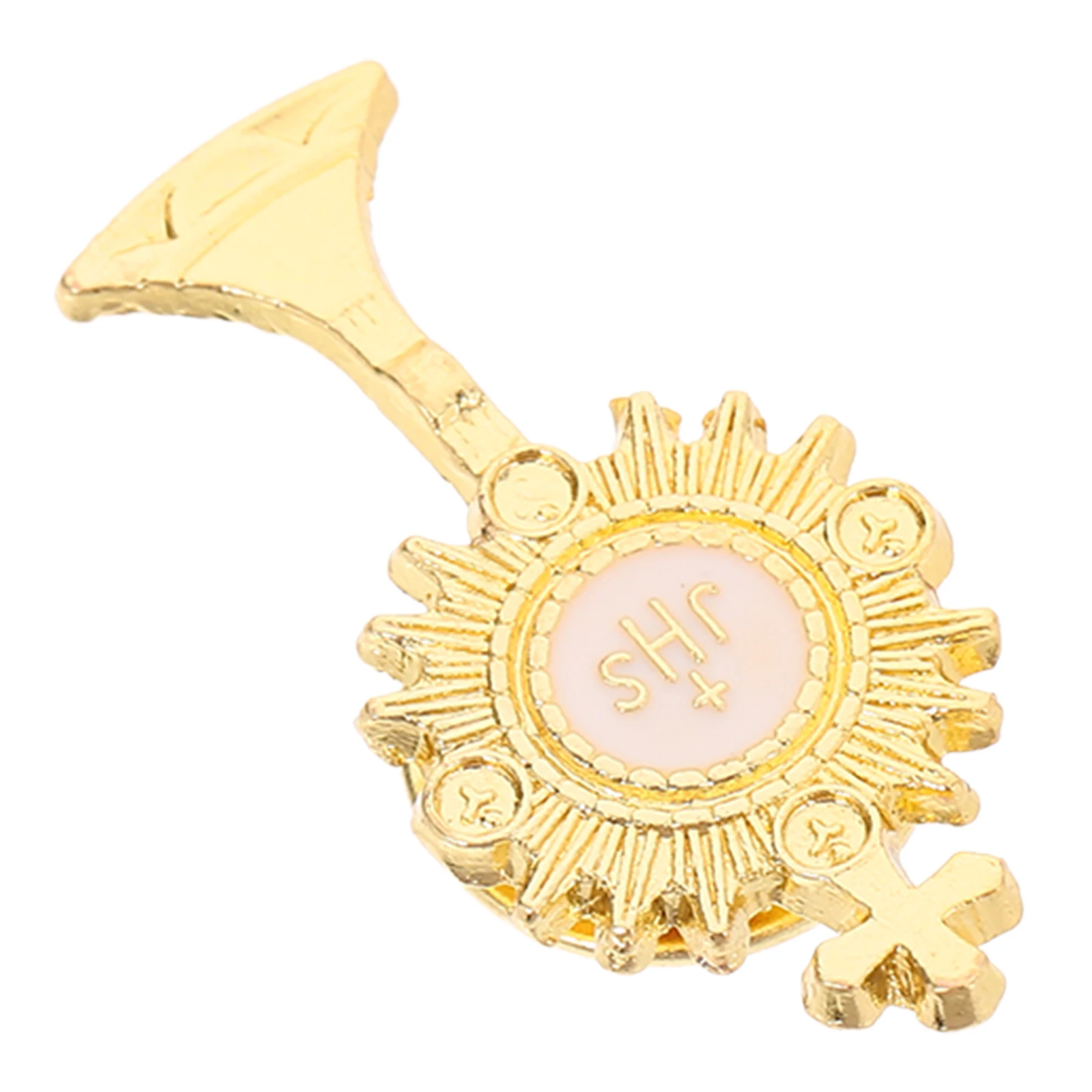 

1 Holy Communion Chalice Breastpin Enamel Cross Lapel Pin Zinc Alloy Jewelry First Communion Accessories Decorations