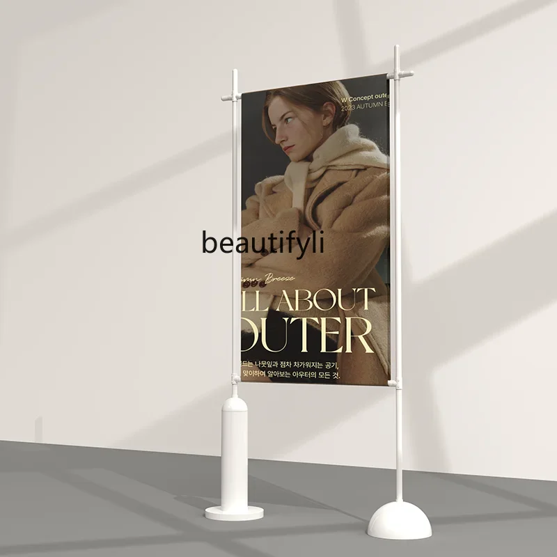 

xz1Billboard display stand Floor-to-ceiling poster stand Shopping mall clothing and beauty store activity standing sign