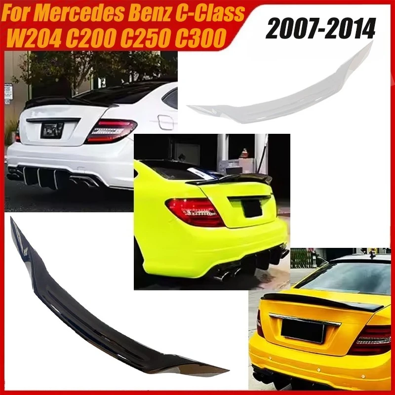 

For Mercedes Benz C-Class W204 C200 C250 C300 2007-2014 Car 4 Door Rear Trunk Spoiler Wing Lip Guard Board Tuning Accessories