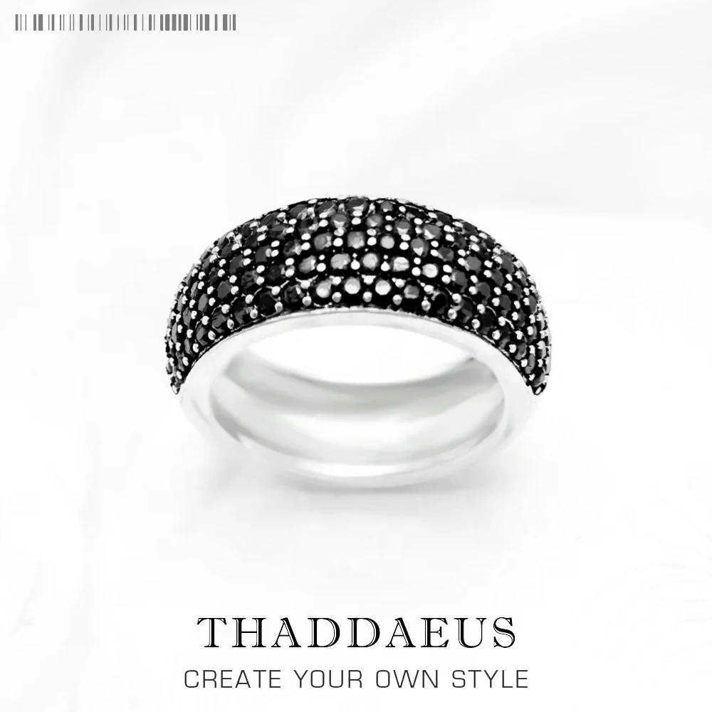 

Черное кольцо с ПАВЕ, Классические Изящные Ювелирные изделия в европейском стиле для мужчин и женщин, мужской подарок из искусственного сер...
