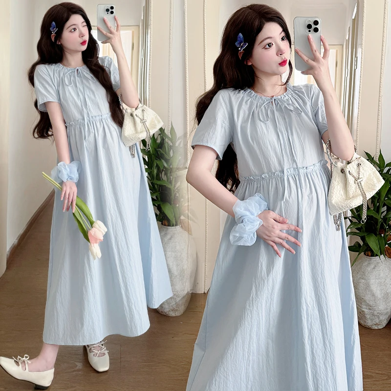 vestido-de-fiesta-de-lujo-para-mujer-elegante-vestido-de-maternidad-de-verano-con-manga-abullonada-cuello-redondo-botones-y-cintura-alta-para-embarazadas