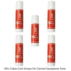 5 Pcs Saxophone Lube Instrument Care Tubes Cork Grease For Clarinet Saxophone Flute Oboe Reed Instruments