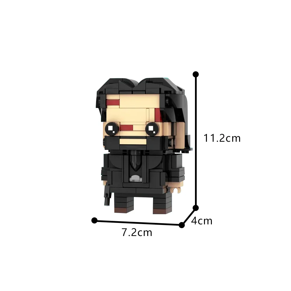 Gobicks MOC John Wick Brickheadzs Bricks Model Building Blocks Class Movies Boys Figures Astarions Brickheadz Toys kids Gift