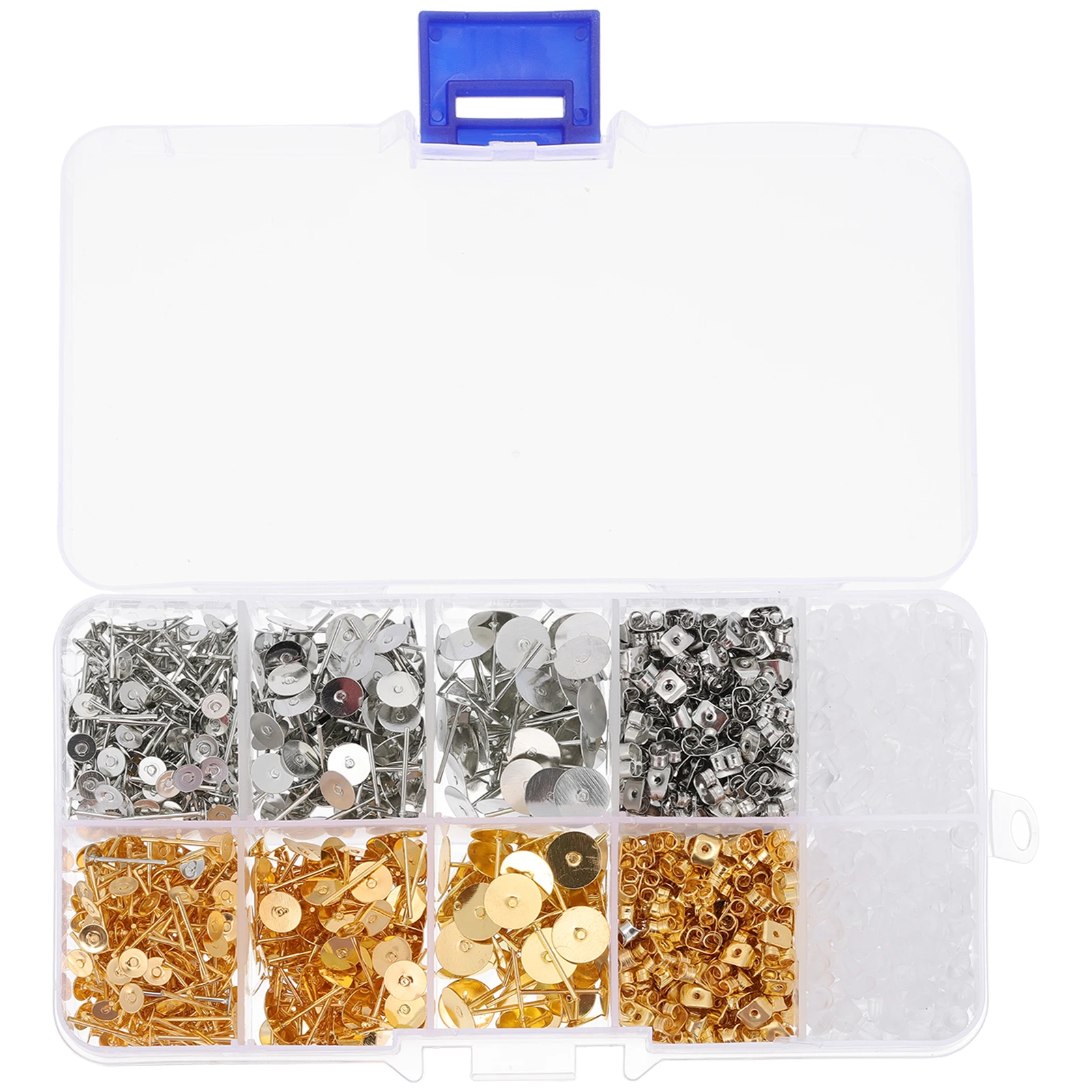 

Earring Support Material Back Stoppers DIY Jewelry Making Supplies Accessories Plugs Earrings Round Needle Durable Premium