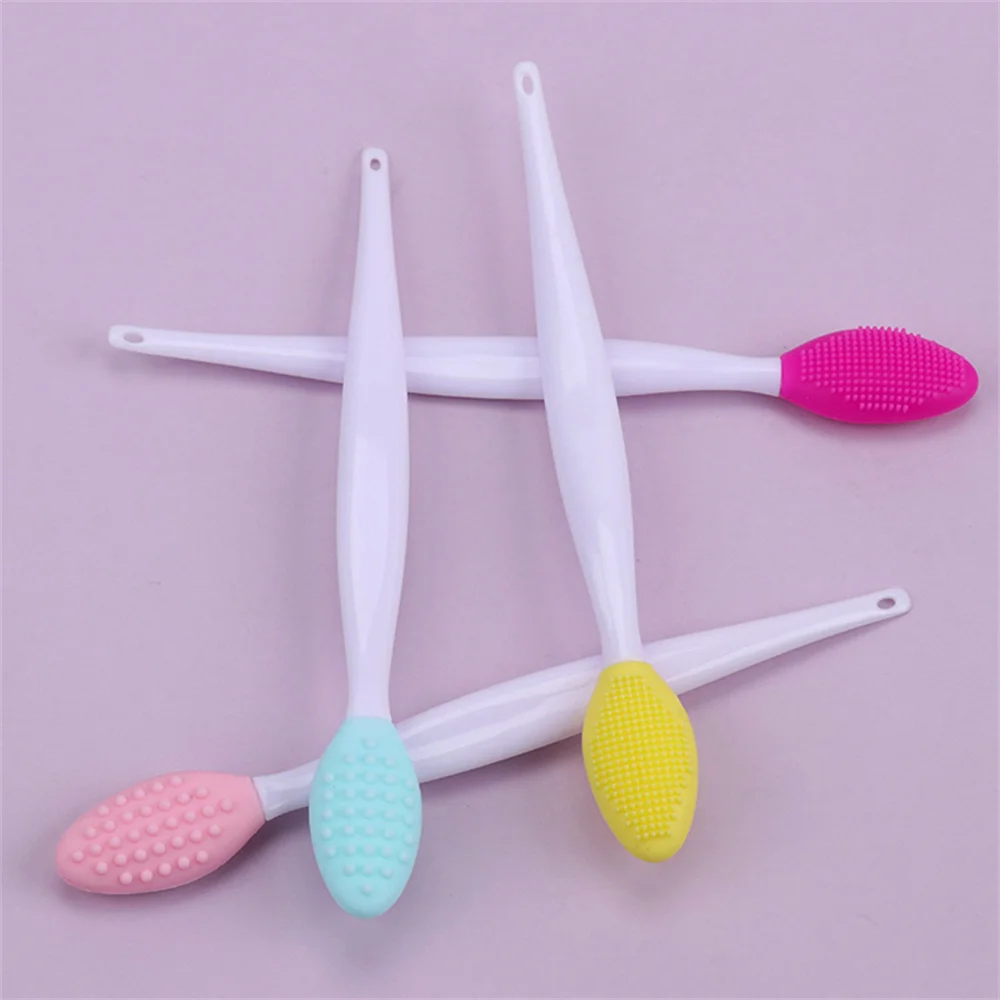 1/5PCS Double Sided Brush Cleaner Anti Slip And Easy To Grip 145 * 17mm Silicone Durable Nose Brush Full Face Available