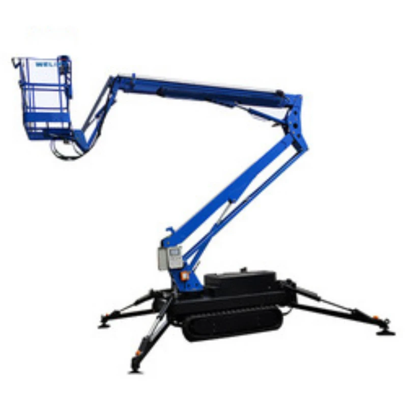 360 Spin 8-20m 250kg Towable Telescopic Arm Articulated Boom Lift Electric or Diesel Hydraulic Cherry Picker Spider Boom Lift