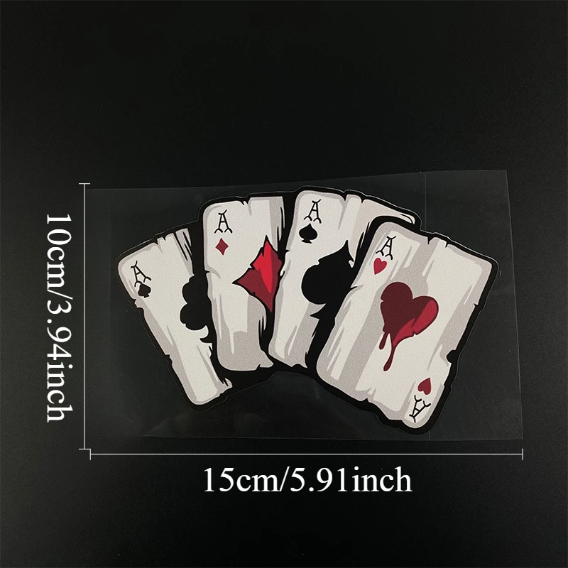 1 قطعة بطاقة لعب البوكر دراجة نارية ملصقات مقاوم للماء ل دراجة نارية خوذة خزان الوقود سيارة الوفير جذع ويندوز شارات الفينيل