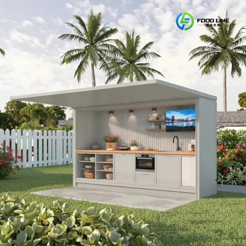FL Stainless Steel Outdoor Kitchen Sink Base Cabinets Modern Design Eco-Friendly Features Fireproof Construction for Custom