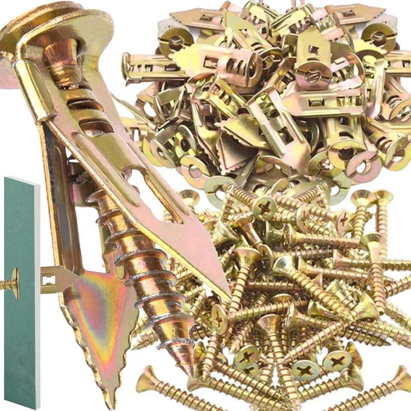 Metal Self Tapping Screws Self-Drilling Anchors Metal Expansion Bolts Drywall Anchor for Gypsum Plasterboard Dowel Fixing Tools