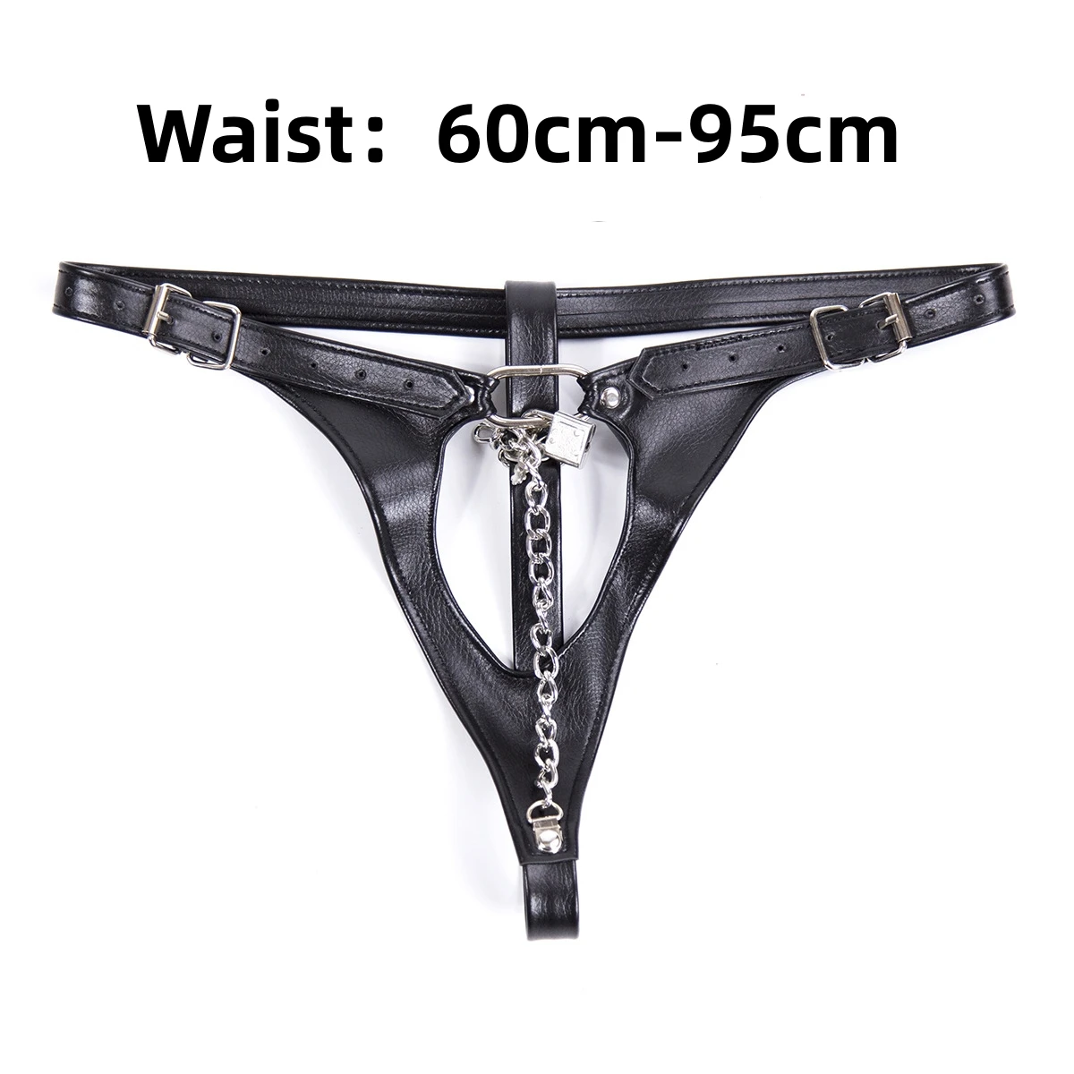 المرأة مثير افتتاح المنشعب السراويل الجلدية لممارسة الجنس المثيرة الاباحية أدناه Crotchless الملابس الداخلية مع سلسلة لامعة اللاتكس السراويل الساخنة الصغيرة