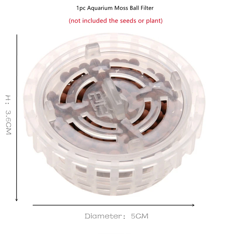 5cm akwarium Media mech piłka żywa roślina filtr filtracja wystrój domu dekoracja morze natura roślina
