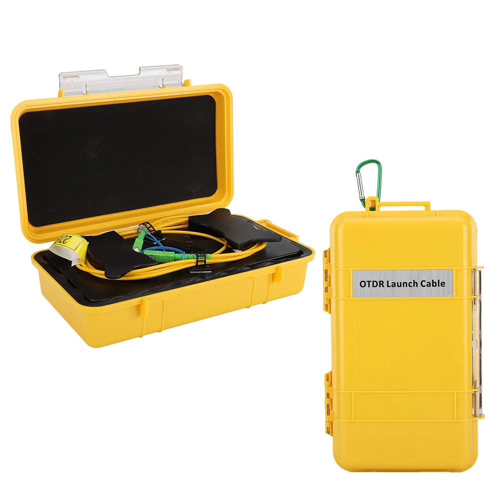 Glasvezel OTDR Launch Cable Box Dead Zone Eliminator Fiber Ring SC/APC-SC/APC SM 1 km