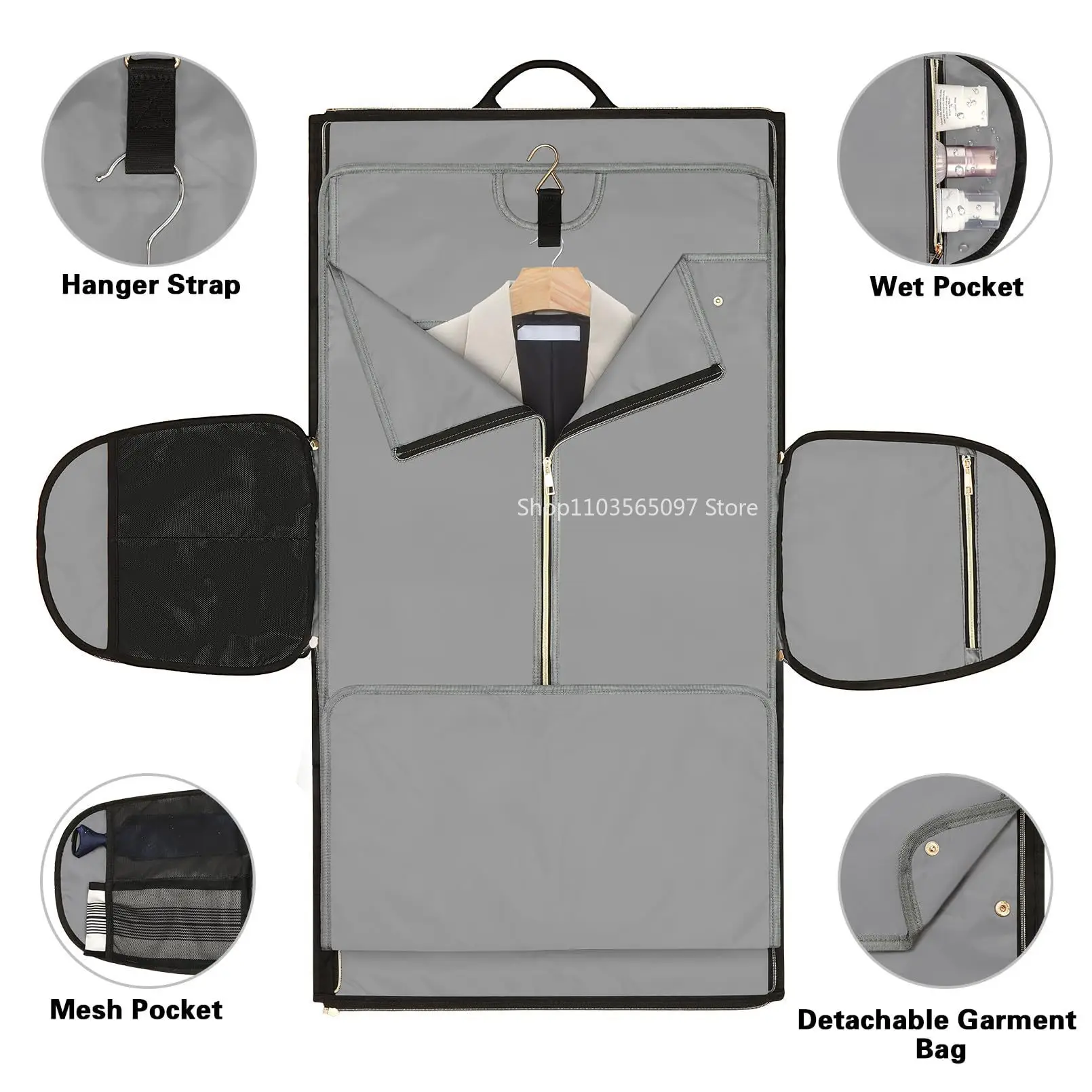 2024 Fashion Large PU Folding Suit Storage Bag Women High Capacity Luggage Handbag Travel Sport Outdoor Multi Function Organizer