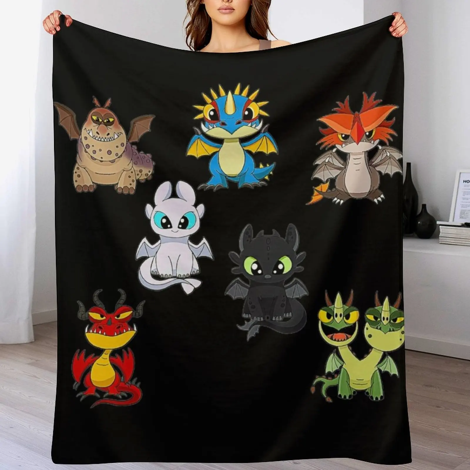

How To Train Dragon Throw Blanket Sleeping Bag Personalized Gift Moving Blankets