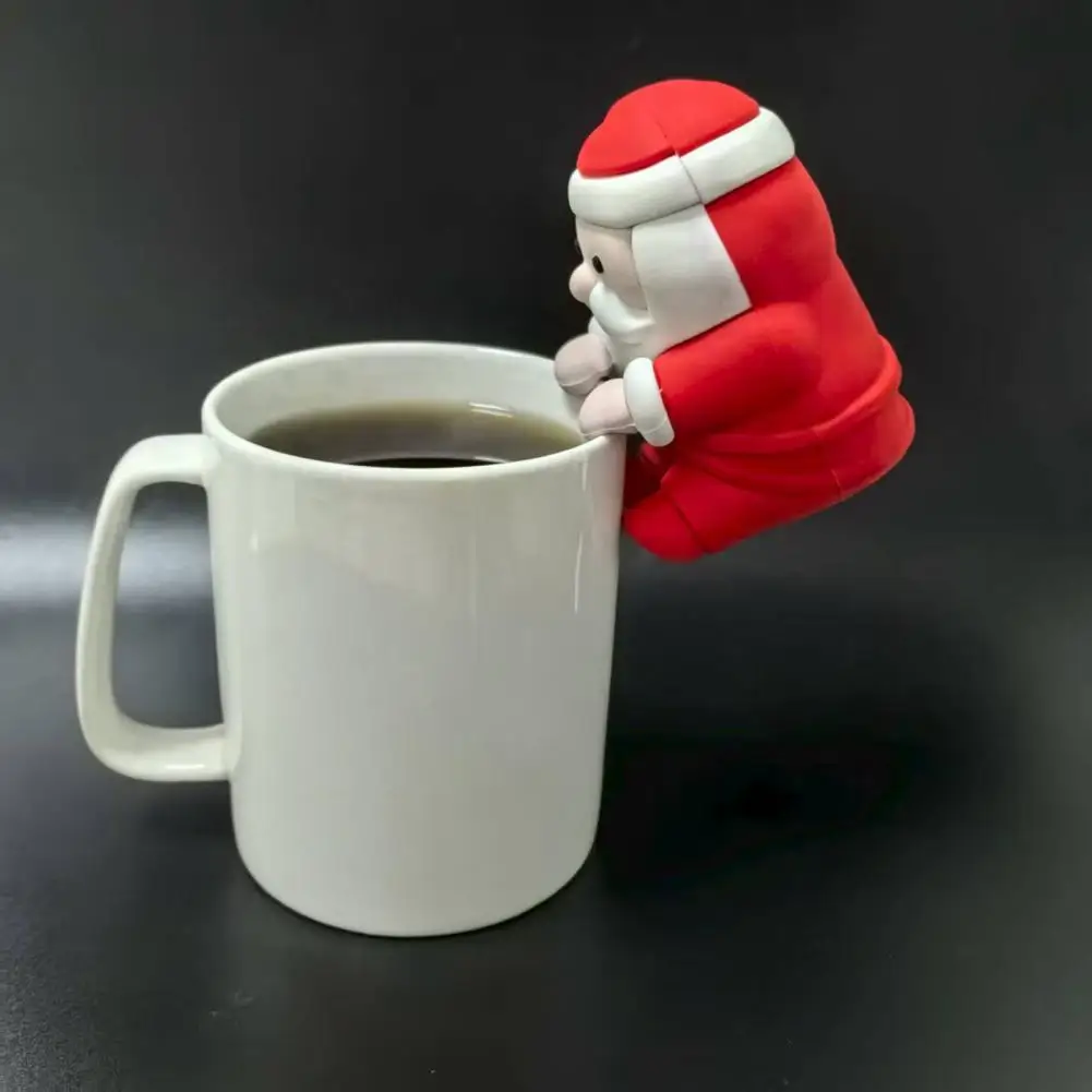 مروحة طعام صغيرة روبوت مشروبات صغيرة USB قابلة للشحن مروحة سانتا كلوز صغيرة للمشروبات الساخنة وجبات عيد الميلاد المشروبات روبوت مبرد الطعام #3