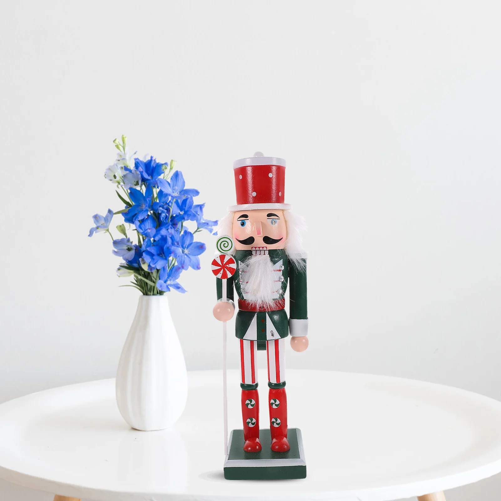 

Nutcracker Xmas Party Decor Festival Wooden Nutcracker Holiday Ornament Christmas Decoration Home Display Craft
