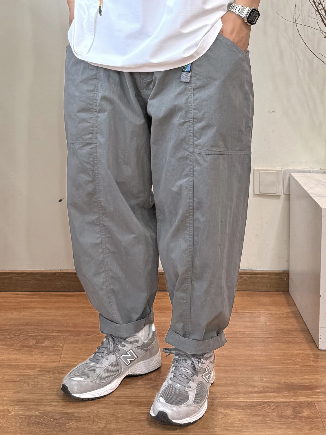 

Summer y Vintage Functional Loose Casual Workwear Pants Men's Nine-Piece k id Mountain System Loose Fit Trousers