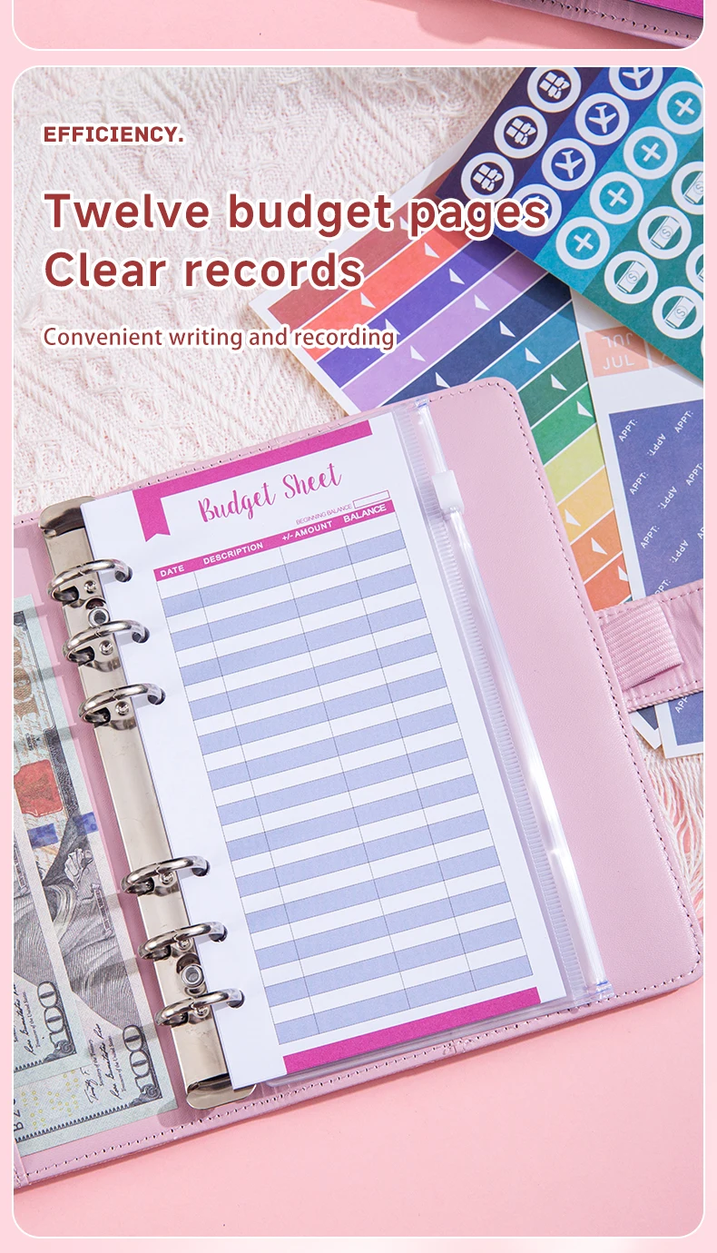 A5 A6 Glitzer-Stern DIY Ringbuch-Einband Tagebuch Agenda Planer Papiereinband Schulbedarf – Detail 5