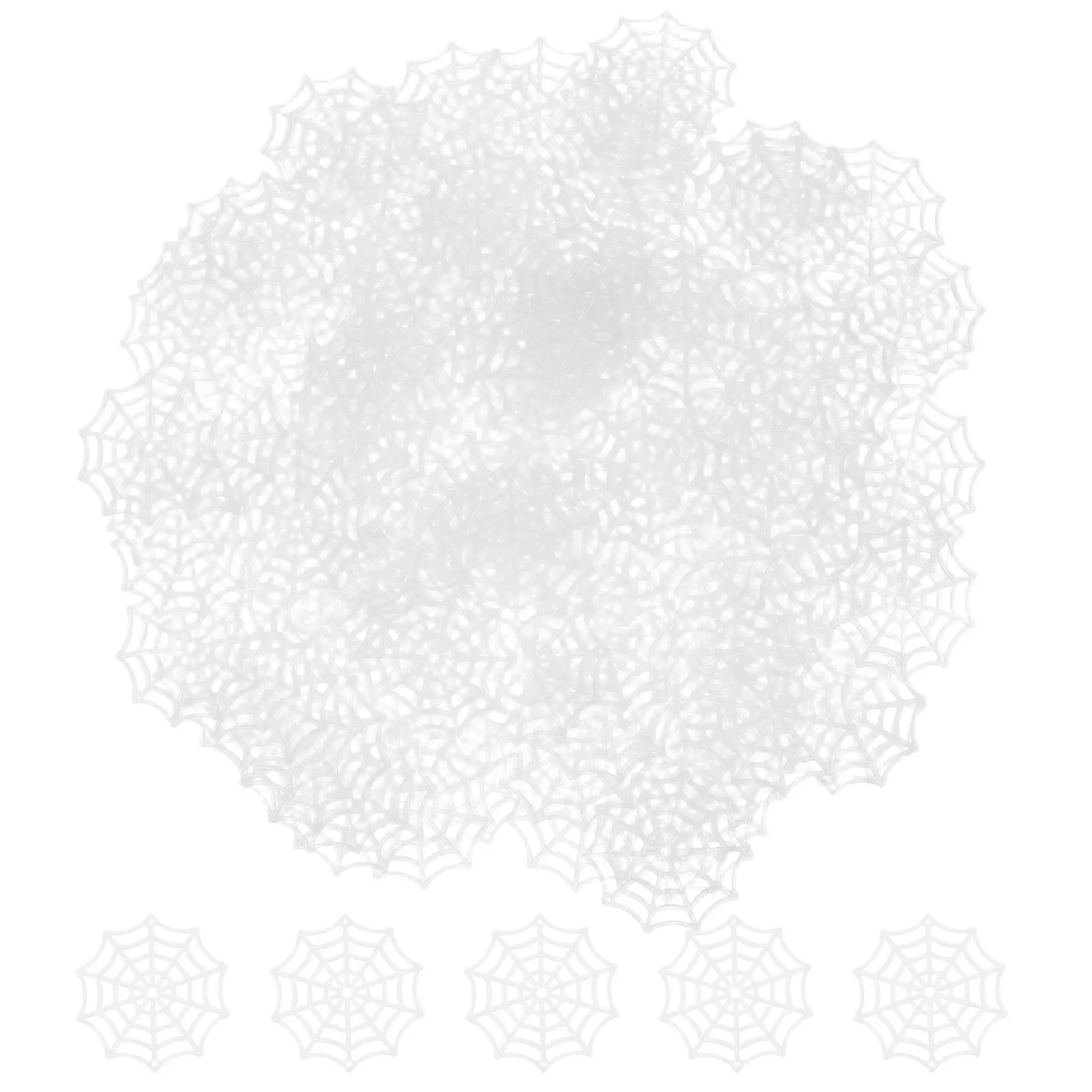 

150Pcs Sturdy Black Plastic Spider Web Halloween Decoration Realistic Cobweb for Party Hanging Ornament Scene Props Supplies