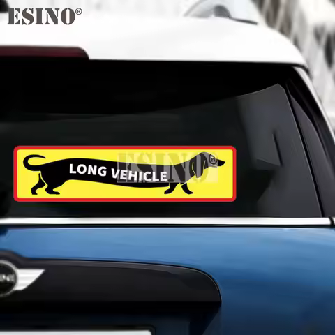 Creative Funny Long Vehicle Dachshund Dog Pet Decal Cartoon PVC Waterproof Car Body Sticker Pattern Vinyl Decal
