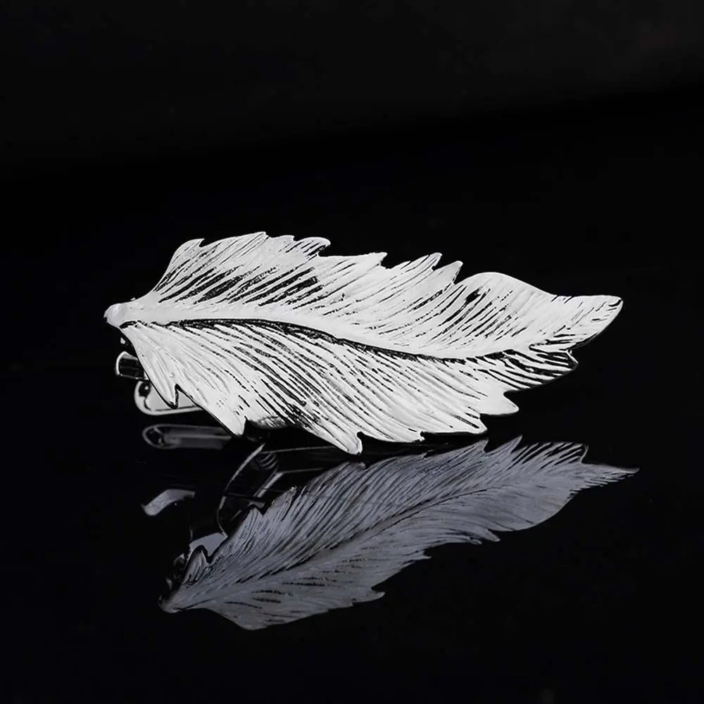 Creative Charm 1 Piece Wedding Silver Metal Gifts for Men Jewelry Tie Clip Glasses Shape Necktie Clips Pin