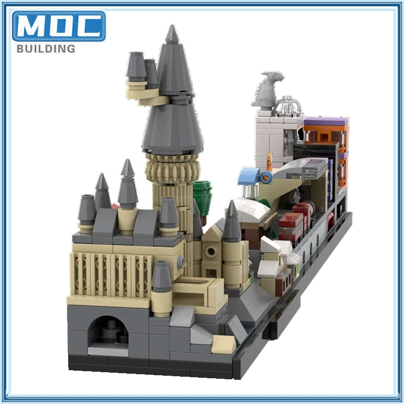 

Серия фильмов Skyline Architecture Moc Строительные блоки Вид на улицу DIY Сборка Технология Кирпичи Коллекции Игрушки Рождественские подарки