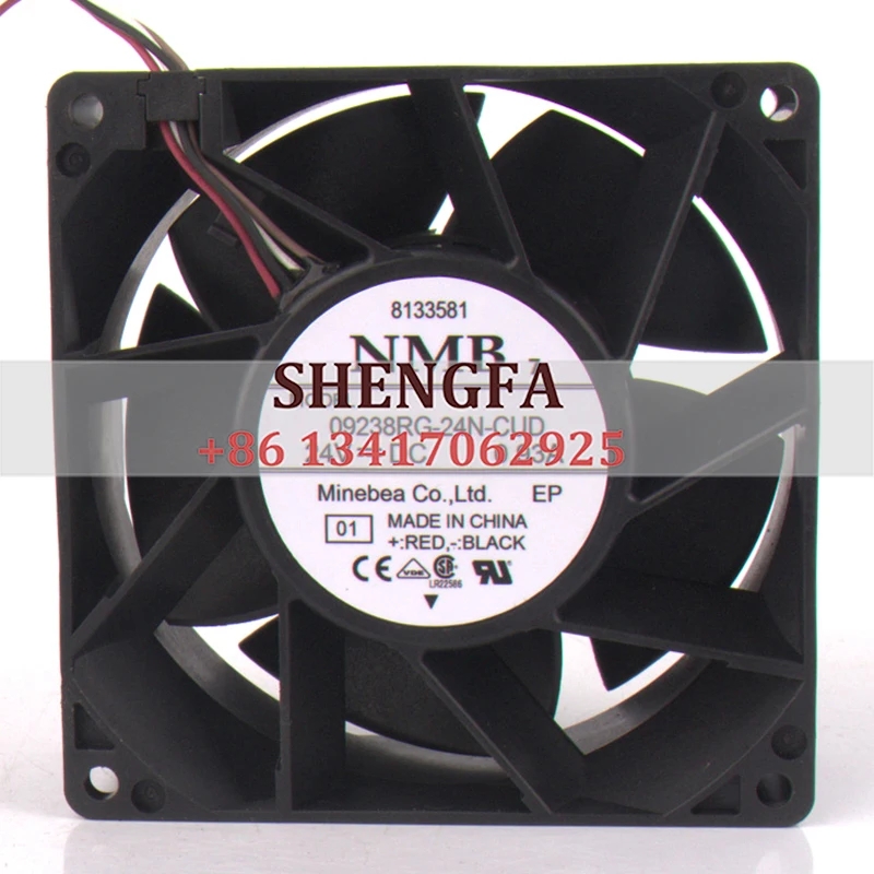 

NMB 09238RG-24N-CUD Cooling Fan DC24V 0.93a 90X90X38MM 9CM 9038 9CM Frequency Converter Axial Flow Ventilation