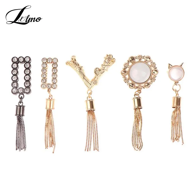 Metal Cute Deer Clasp Buckle Buckles Bag Purse Hat Decor With Tassel Hardware DIY Leather Craft Accessory Golden