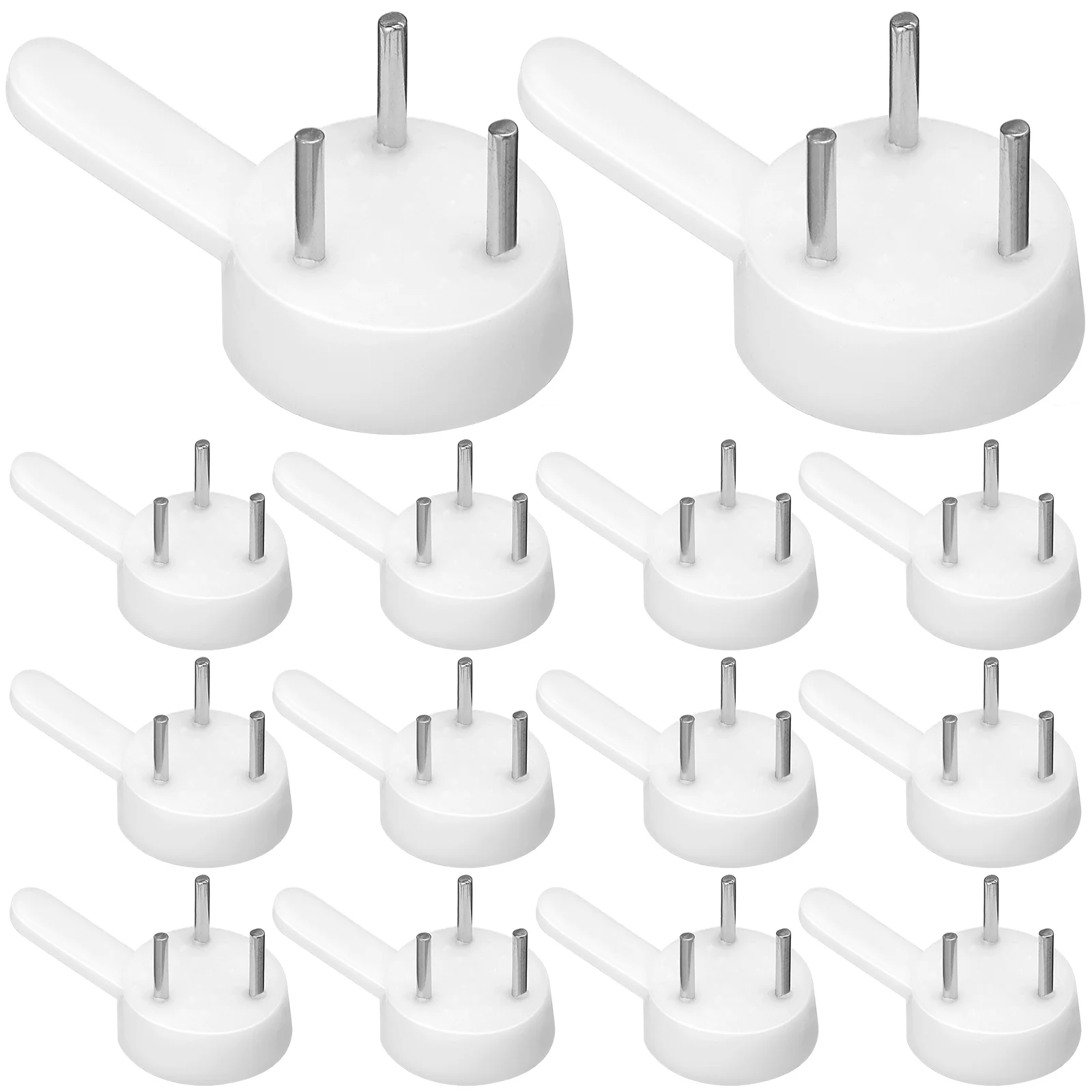 100 Pcs Picture Hangers No Trace Nail Heavy Duty Hooks Plastic Wall Plant White Masonry Hanging Kit