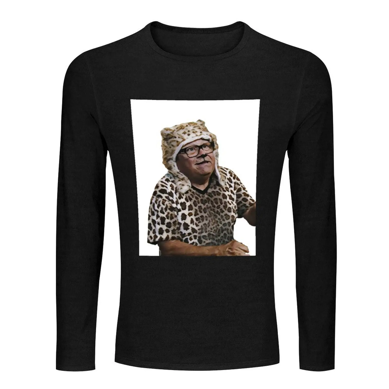 Man Cheetah Graphic Long T-Shirt plus size t shirts workout shirts for men