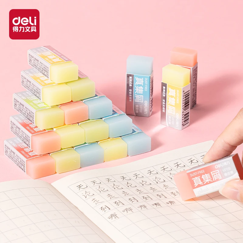 

Deli 4pcs Wooden Pencils/Mechanical Pencils Eraser Rubber School&Office&Art Supplies Writing Drawing Erasers Gift Stationery