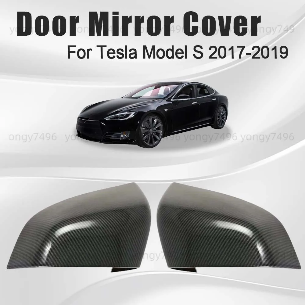 

Обновление автомобиля, хромированная, серебряная крышка дверного зеркала из углеродного волокна для Tesla Model S 2017 2018 2019, аксессуары для заднего вида, украшение