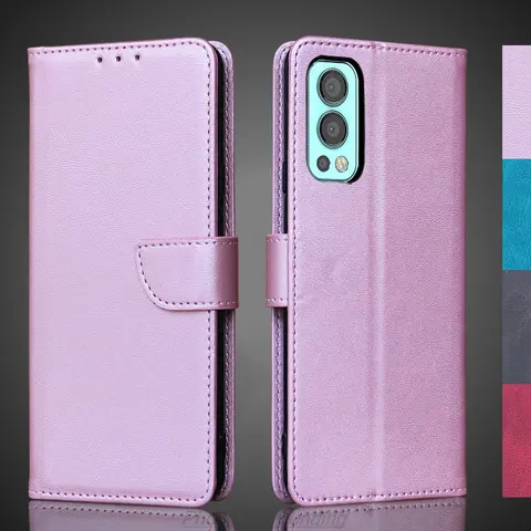 Étui à rabat en cuir PU pour Oneplus Nord CE 5G CE2 lite Nord 2 3 CE 2 3 4 lite, sacs de téléphone