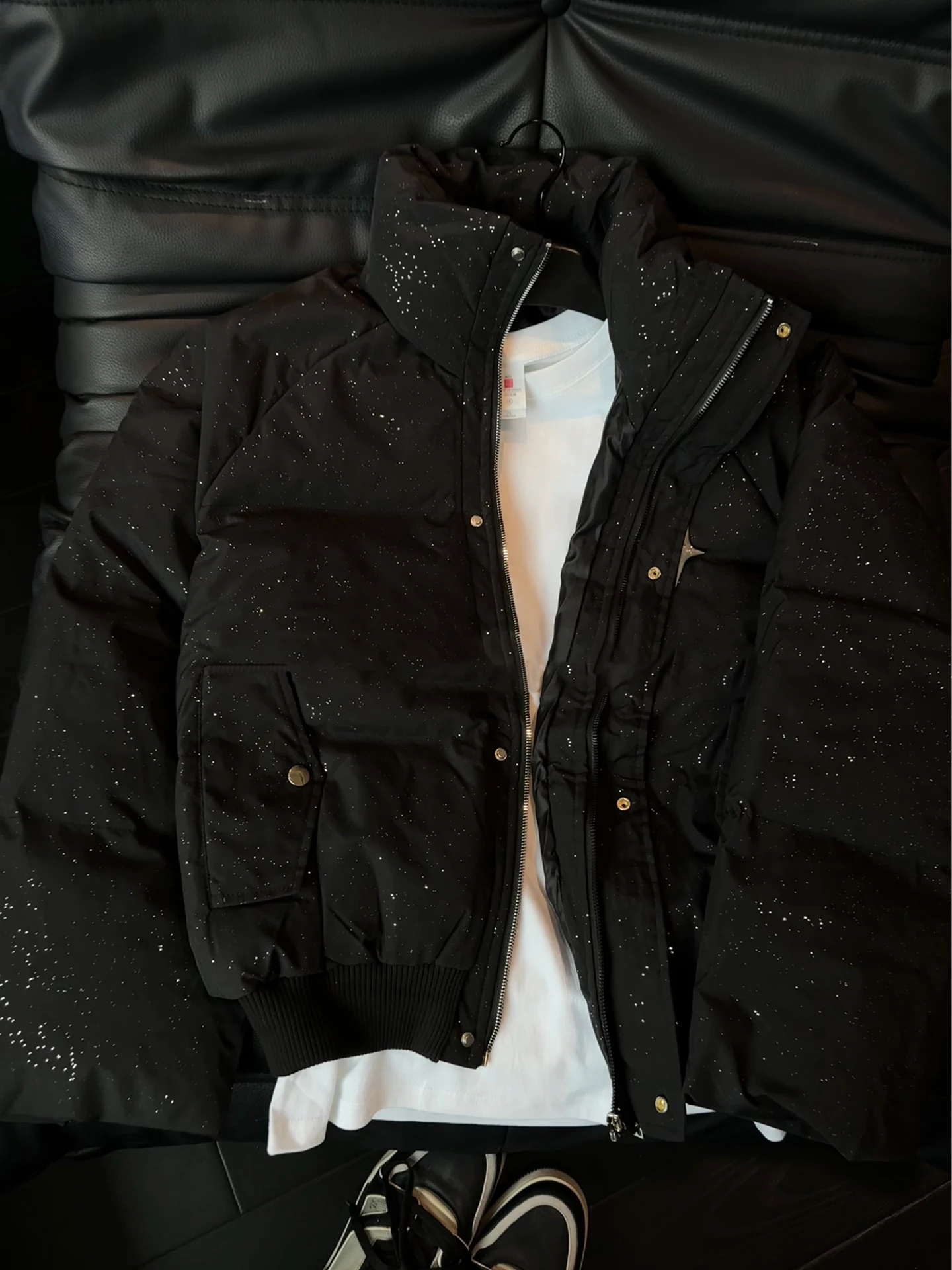 

Bla Star Collar ort Cotton Jaet Men's Winter American Trendy Brand Cleanfit Bread Coat Youth Casual Warmth