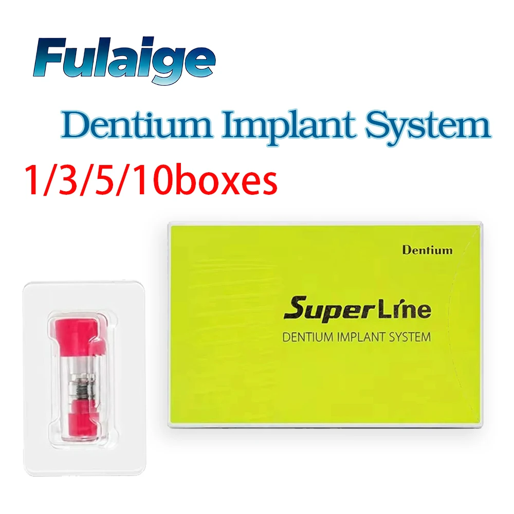 Dentium Implant Screw System SuperLine II Titanium SLA Surface Connection Bone Level Restoration FXS Serie Internal Hex Abutment