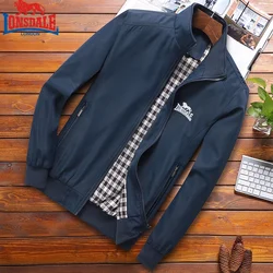 LONSDALE bordado de alta calidad Primavera/otoño moda Casual Slim Fit chaqueta bomba cuello de béisbol chaqueta de hombre M-6XL