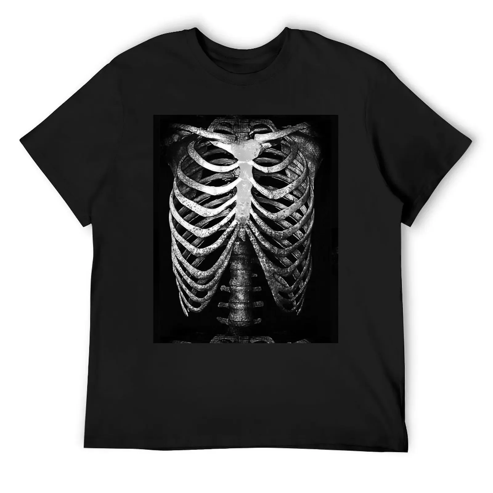 Human Skeleton Ribcage Black & White T-Shirt shirts graphic tees kawaii clothes vintage clothes cute tops mens funny t shirts