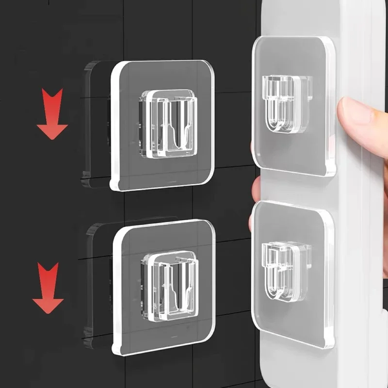 Double-Sided Adhesive Wall Hook Strong Traceless Hook Self Adhesive Invisible Hooks Kitchen Bedroom Organizer 5-30 Pairs