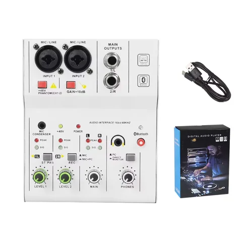 Professional Audio Mixer Sound Console Mini USB Audio Interface Card MIXER for PC Guitar Recording Studio