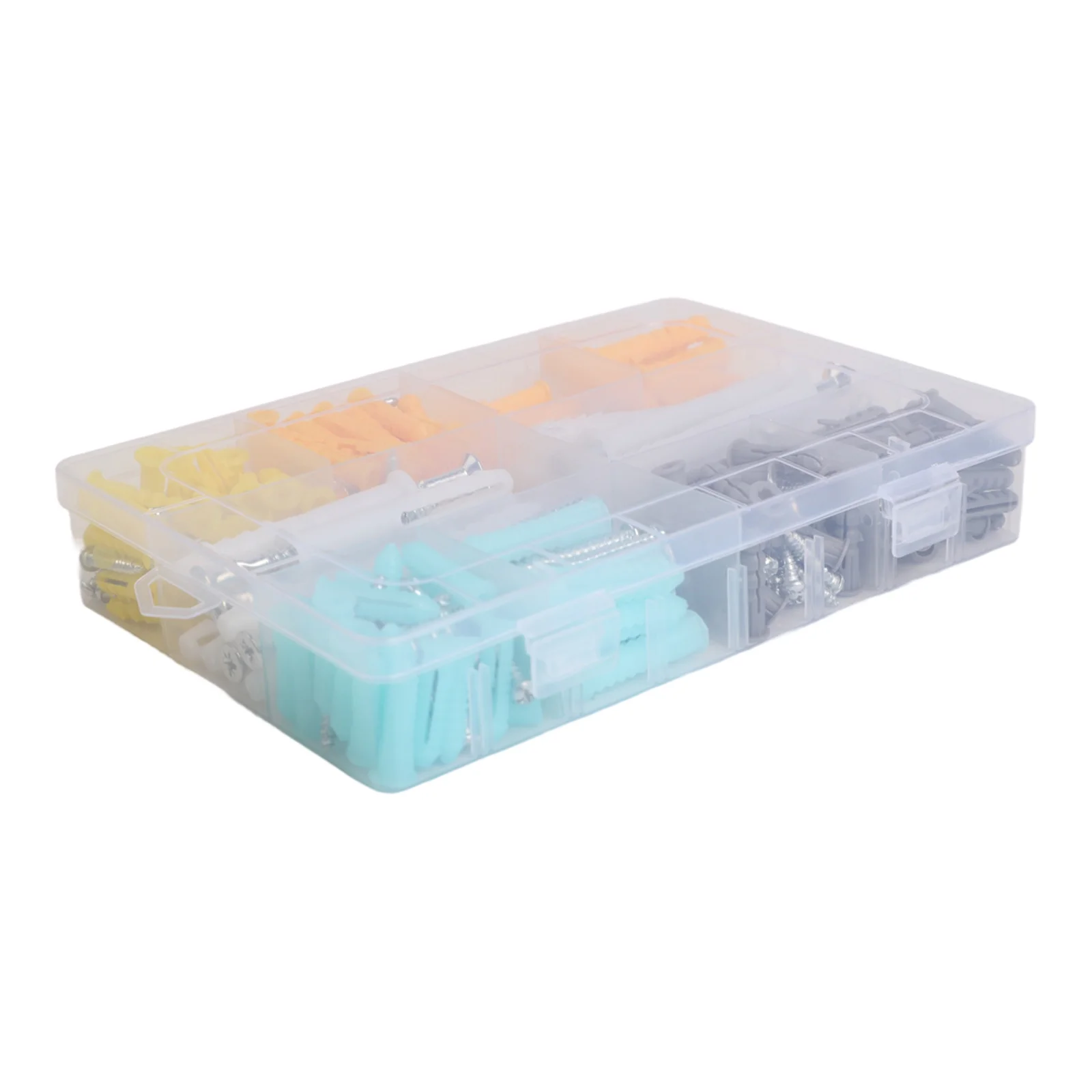 300 Unit Self-Tapping Screw Pack with Plastic Anchors for Drywall Applications Including Curtain Rods and Floating Shelves